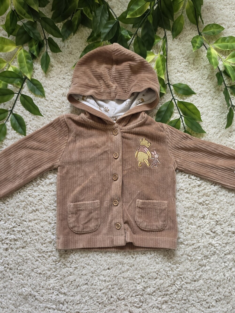 Baby Boy Hooded Winnie The Pooh Jacket (9-12 Months)